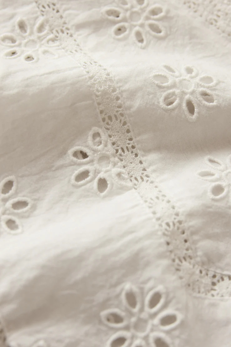 DARCY EYELET TANK IN WHITE