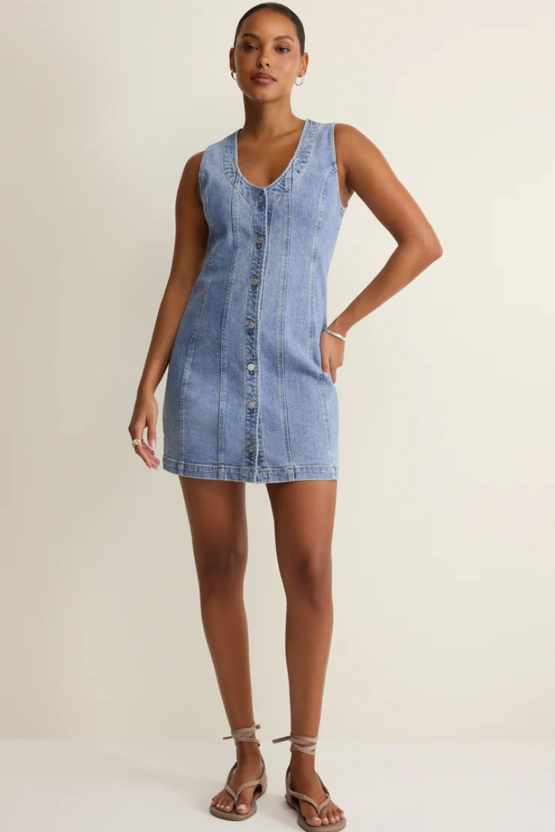 JOLIE DENIM MINI DRESS