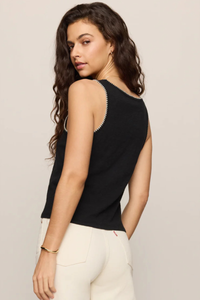 JULIAN CROCHET TANK-BK