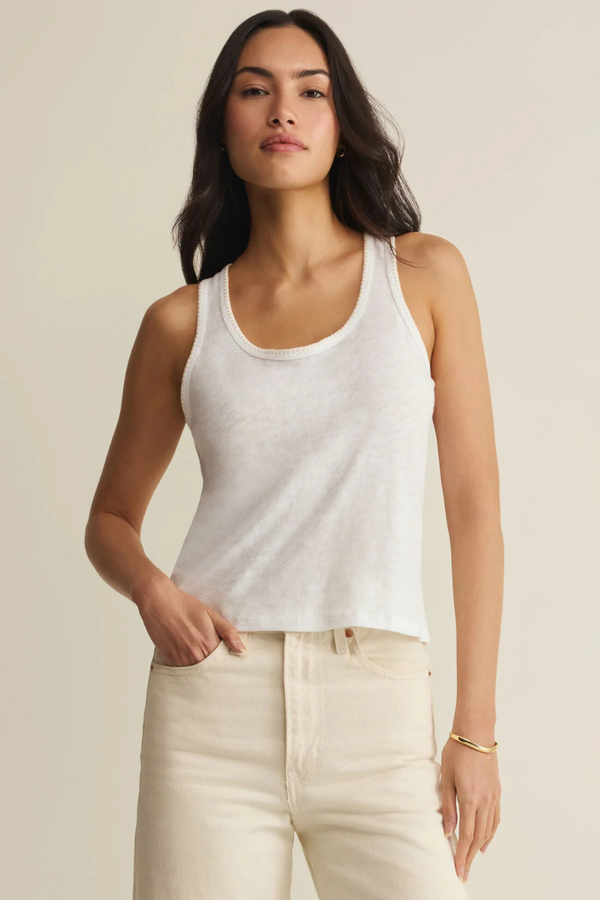 JULIAN CROCHET TANK-WH