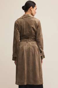 DORIAN VEGAN SUEDE TRENCH COAT