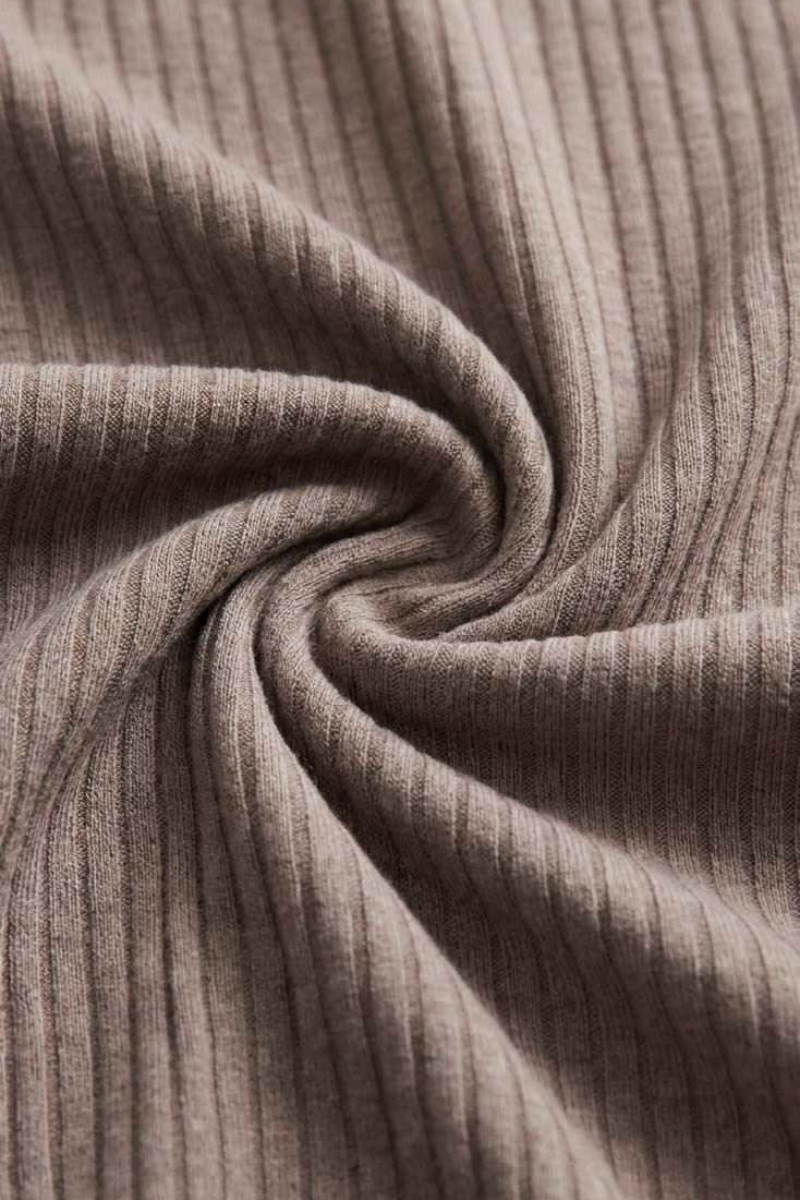 JUST RIGHT RIB TOP IN HEATHER ASH
