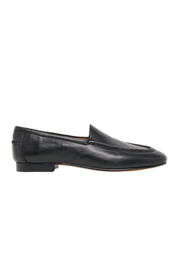MATTIE LEATHER LOAFER IN BLACK