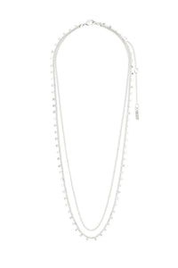 BLOOM 2 IN 1 SILVER PLATED NECKLACE