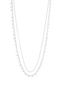 BLOOM 2 IN 1 SILVER PLATED NECKLACE