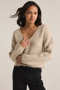 NOEMI HERRINGBONE CARDIGAN