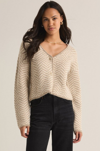 NOEMI HERRINGBONE CARDIGAN