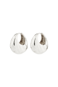 BELIEVE CHUNKY SILVER PLATED EARRINGS