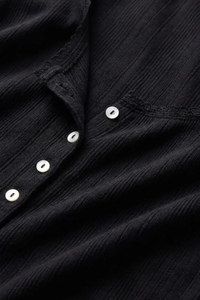 LAINEY POINTELLE BUTTON FRONT TANK IN BLACK