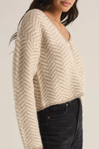 NOEMI HERRINGBONE CARDIGAN