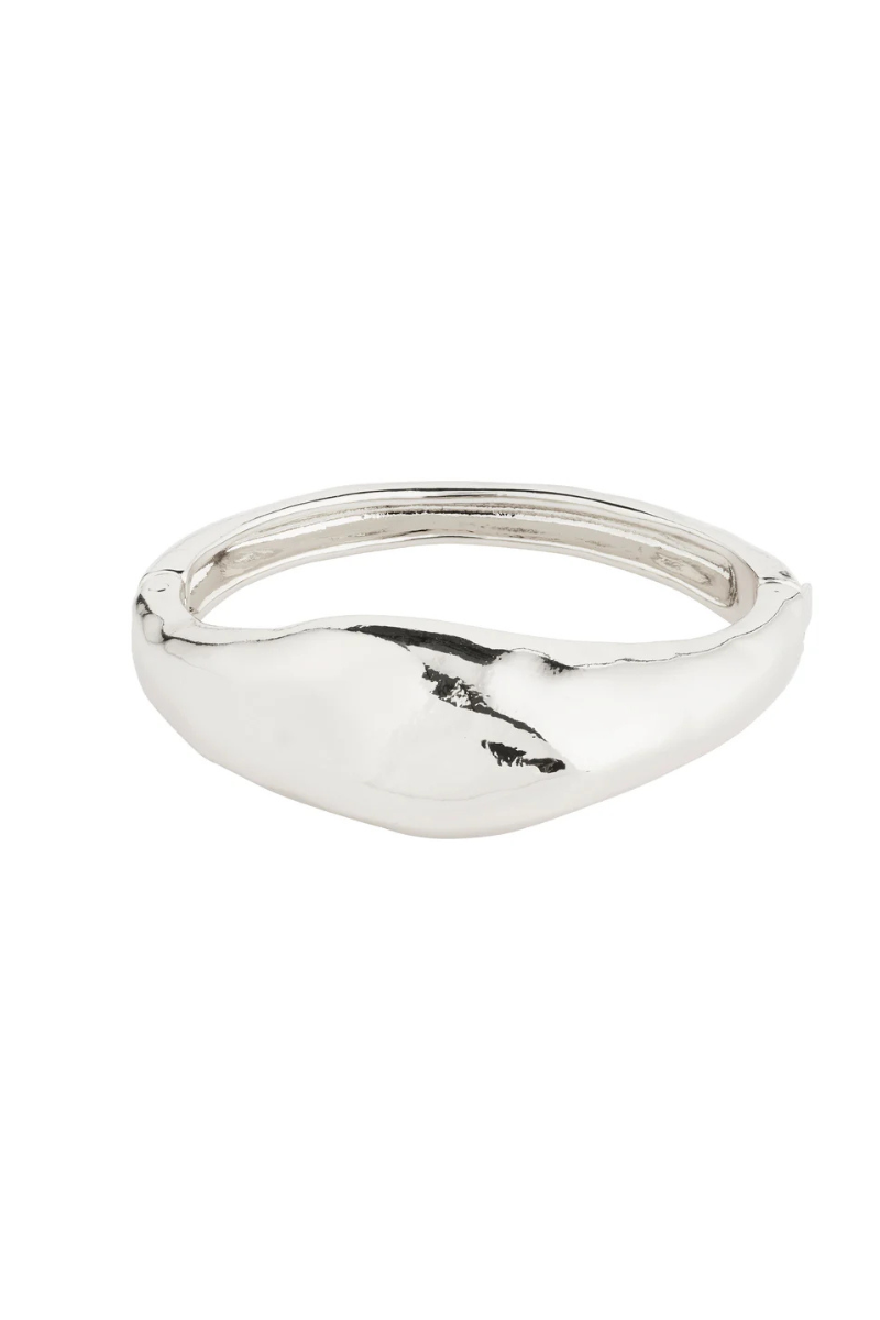 DUNE SILVER PLATED CHUNKY BANGLE