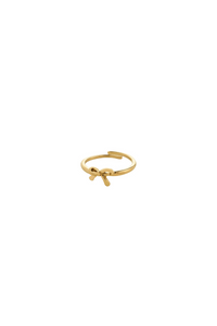 LULU GOLD PLATED BOW RING