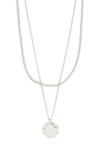 DECLAN 2 IN 1 SILVER PLATED NECKLACE