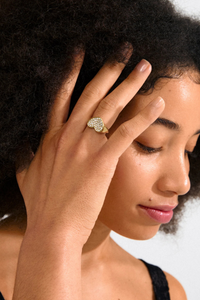 EMMETT HEART GOLD PLATED RING