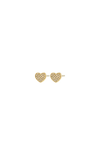EMMETT HEART GOLD PLATED EARRINGS
