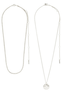 DECLAN 2 IN 1 SILVER PLATED NECKLACE