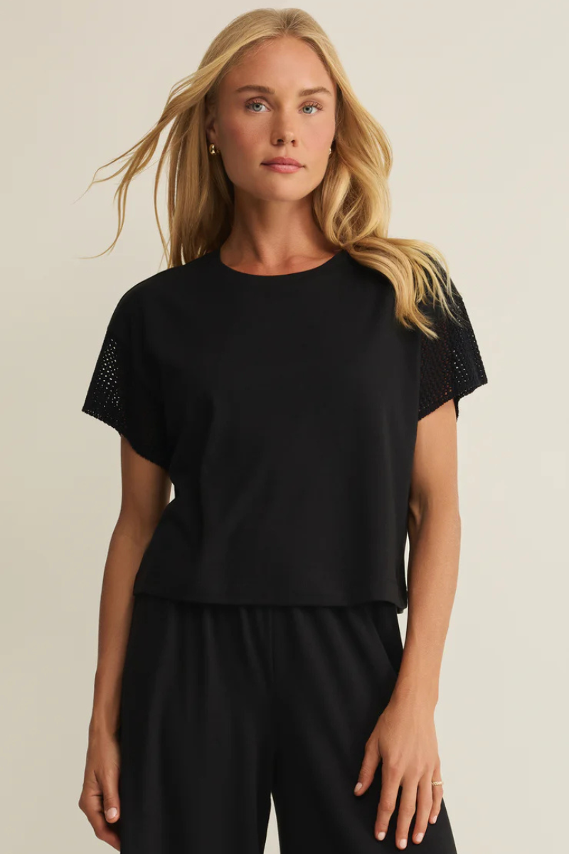 BANYAN CROCHET TOP-BK