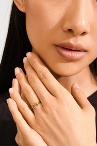 LULU GOLD PLATED BOW RING