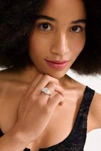 EMMETT HEART SILVER PLATED RING