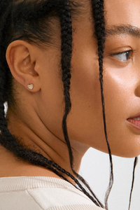 EMMETT HEART GOLD PLATED EARRINGS