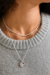 DECLAN 2 IN 1 SILVER PLATED NECKLACE