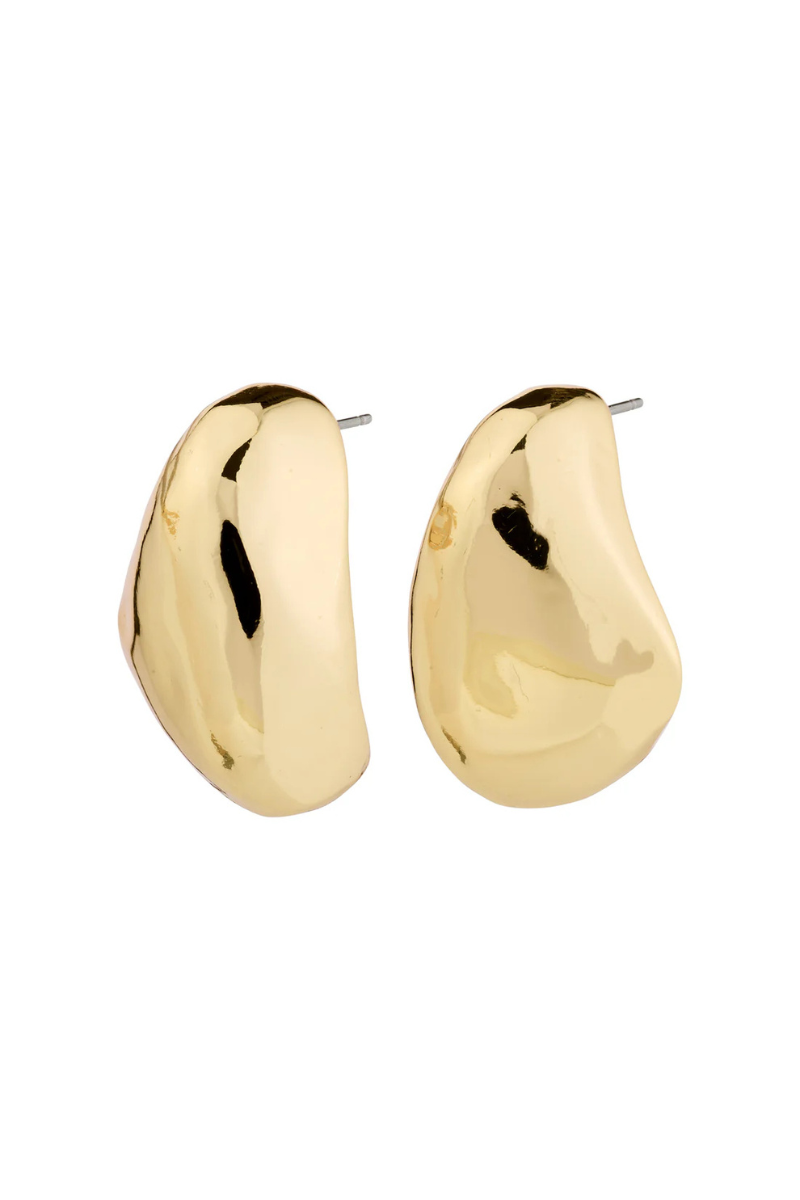 DUNE GOLD PLATED LARGE CHUNKY EARRING