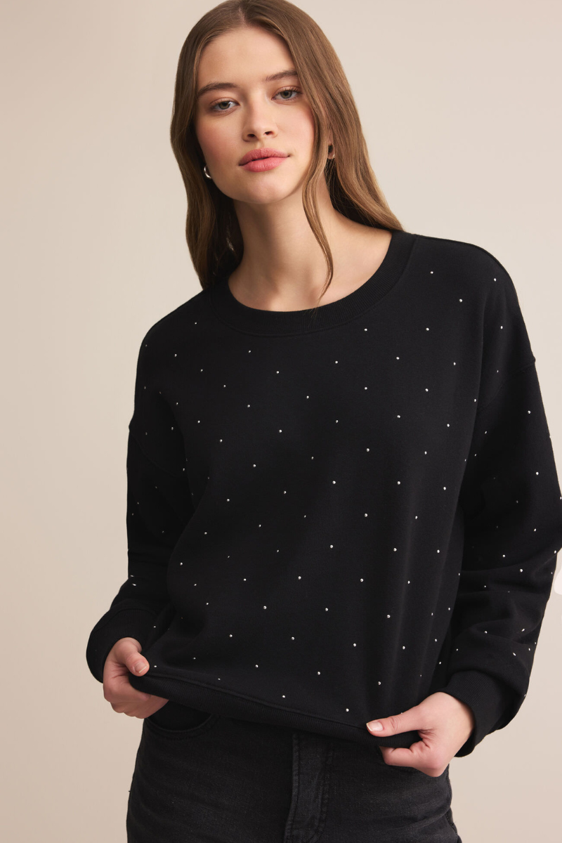 SPARKLE CREW NECK SWEATSHIRT