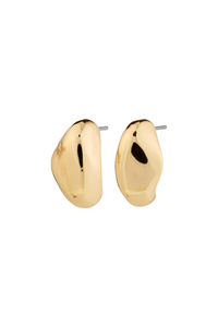 DUNE GOLD PLATED SMALL CHUNKY EARRINGS