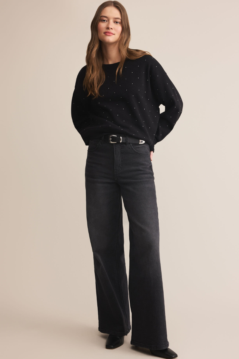 SPARKLE CREW NECK SWEATSHIRT