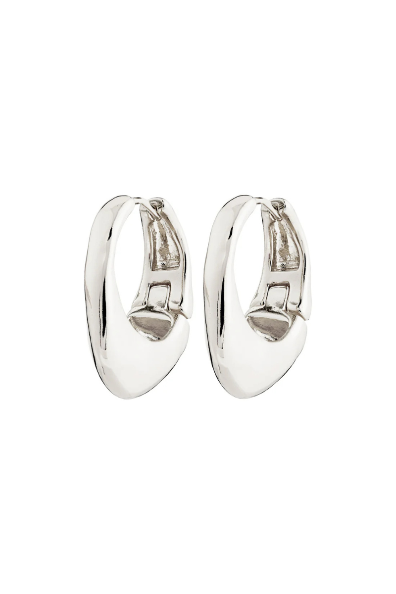 DUNE SILVER PLATED CLASSIC HOOPS