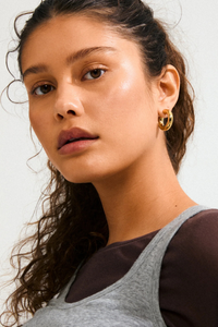 PHASE MD GOLD PLATED EARRINGS