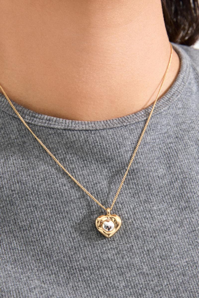 NOVA HEART GOLD PLATED NECKLACE