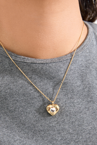 NOVA HEART GOLD PLATED NECKLACE