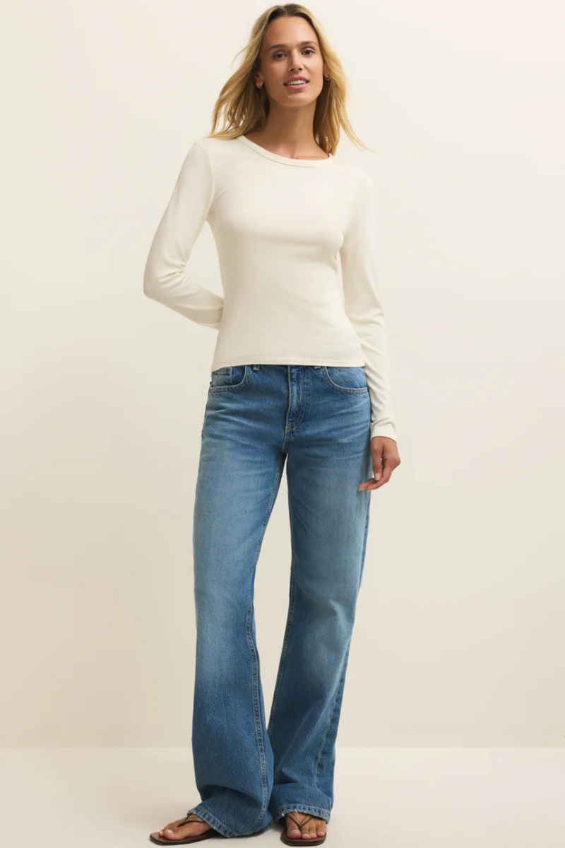 SECOND SKIN CREW LONG SLEEVE TOP-CL