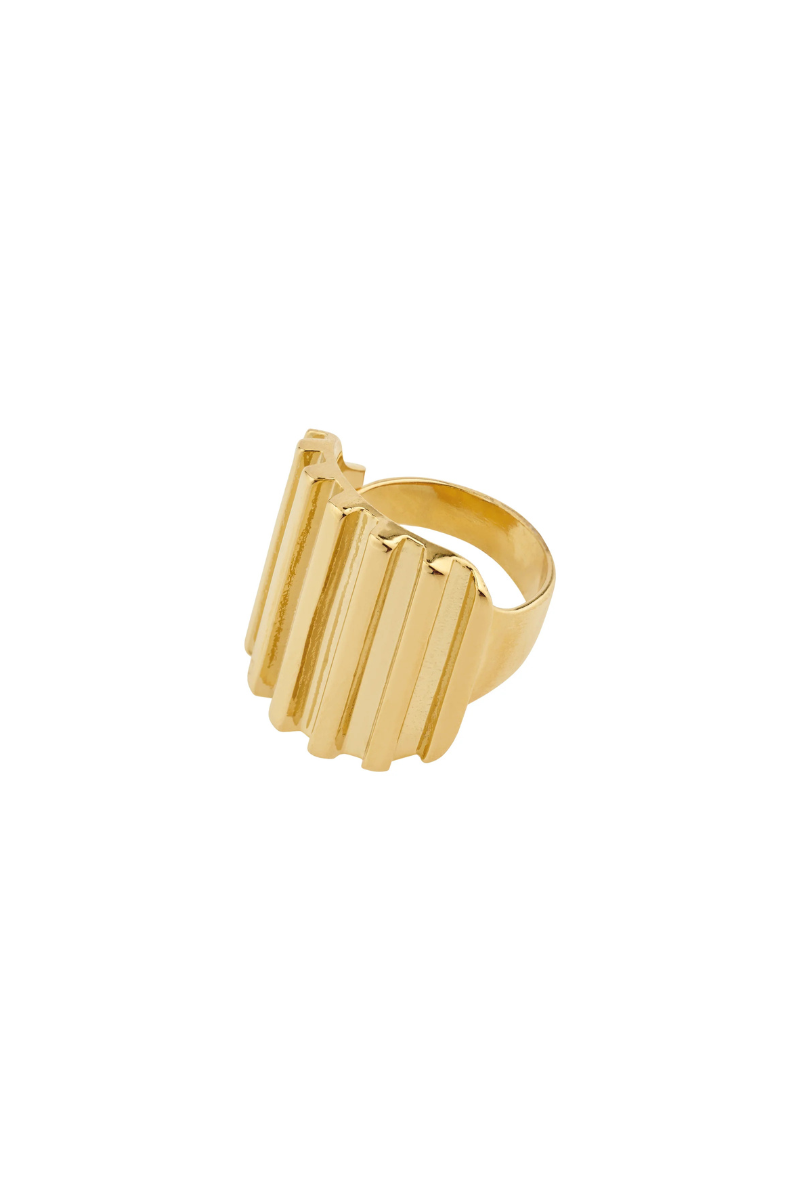 LAUREL GOLD PLATED RING