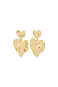 RYAN HEART GOLD PLATED EARRING