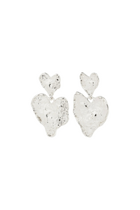 RYAN HEART SILVER PLATED EARRING