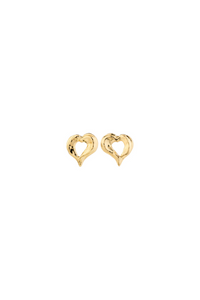 TIDE GOLD PLATED HEART EARRINGS