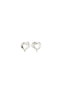 TIDE SILVER PLATED HEART EARRINGS