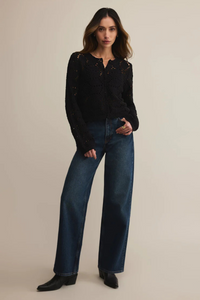 ROSALYN DIAMOND SWEATER CARDIGAN-BK