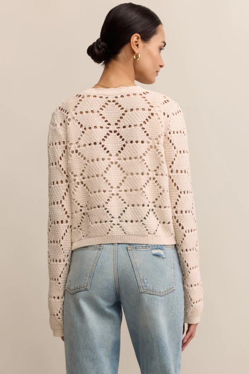 ROSALYN DIAMOND SWEATER CARDIGAN-CR