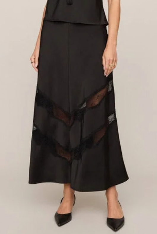 MOIRA LACE INSERT SKIRT