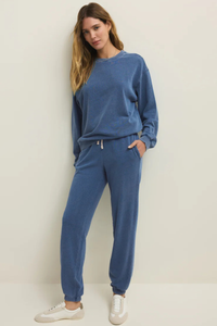 BOYFRIEND KNIT DENIM SWEATSHIRT-CB