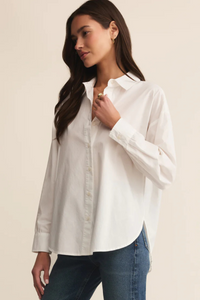 ELEVATED POPLIN BUTTON UP