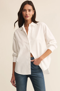 ELEVATED POPLIN BUTTON UP