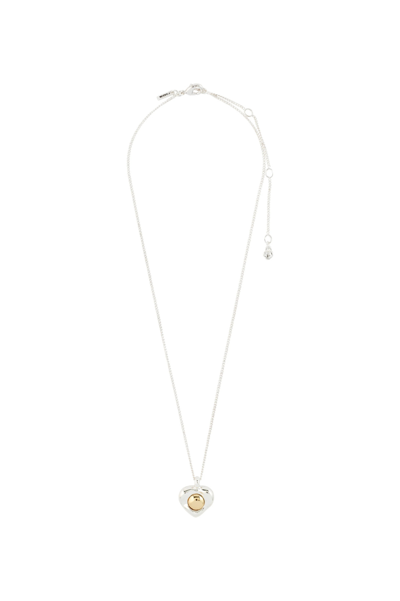 NOVA HEART SILVER PLATED NECKLACE