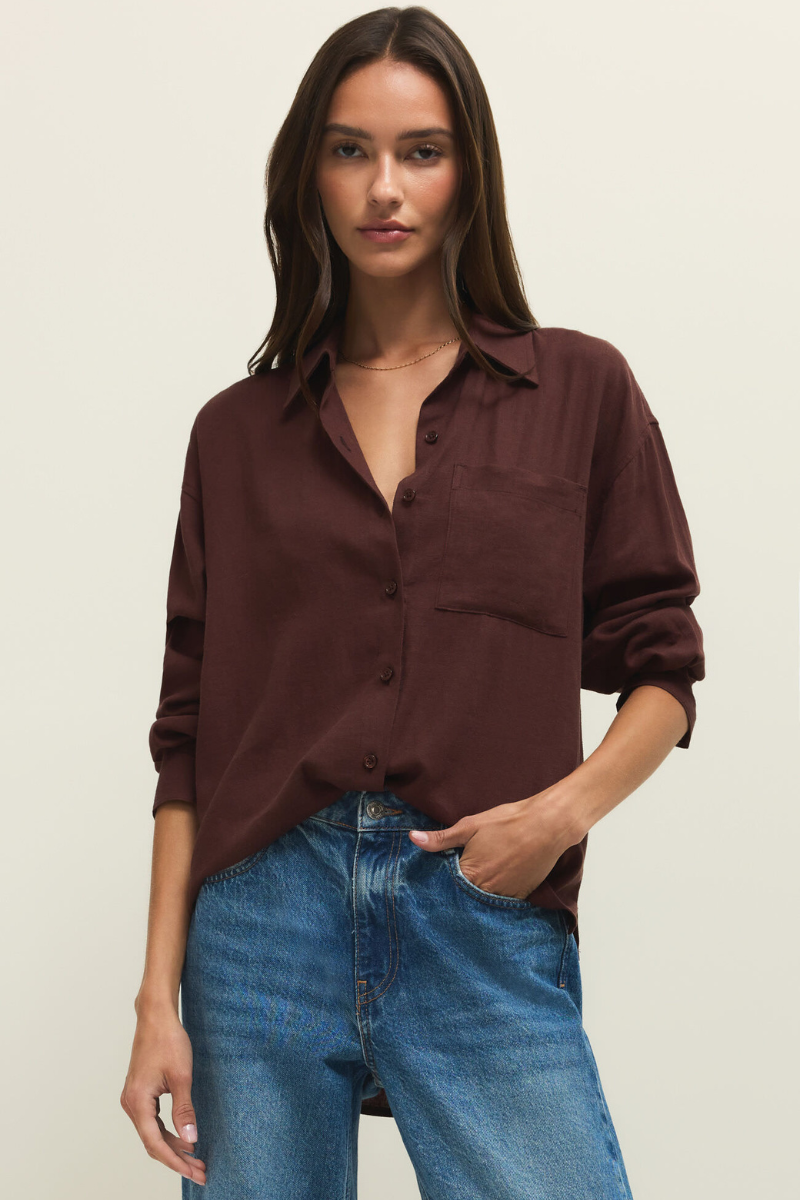 ALFIE LINEN BUTTON UP-CC