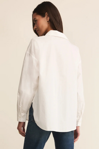ELEVATED POPLIN BUTTON UP
