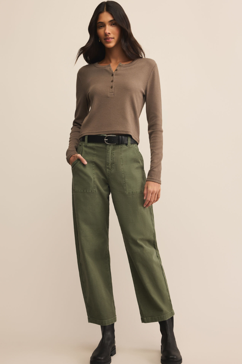 FERRIS RIBBED HENLEY TOP