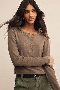 FERRIS RIBBED HENLEY TOP